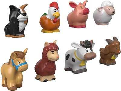 Fisher-Price Little People Farm Animal Friends 8-Piece Toddler Figure Set Ages