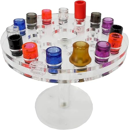 Amazon ドリップチップスタンド クリア 510 ディスプレイ Dta 027 おしゃれ 展示用 陳列用 ベイプ Vape 収納 整理 ハッピーパッチ 電子たばこ用アクセサリ