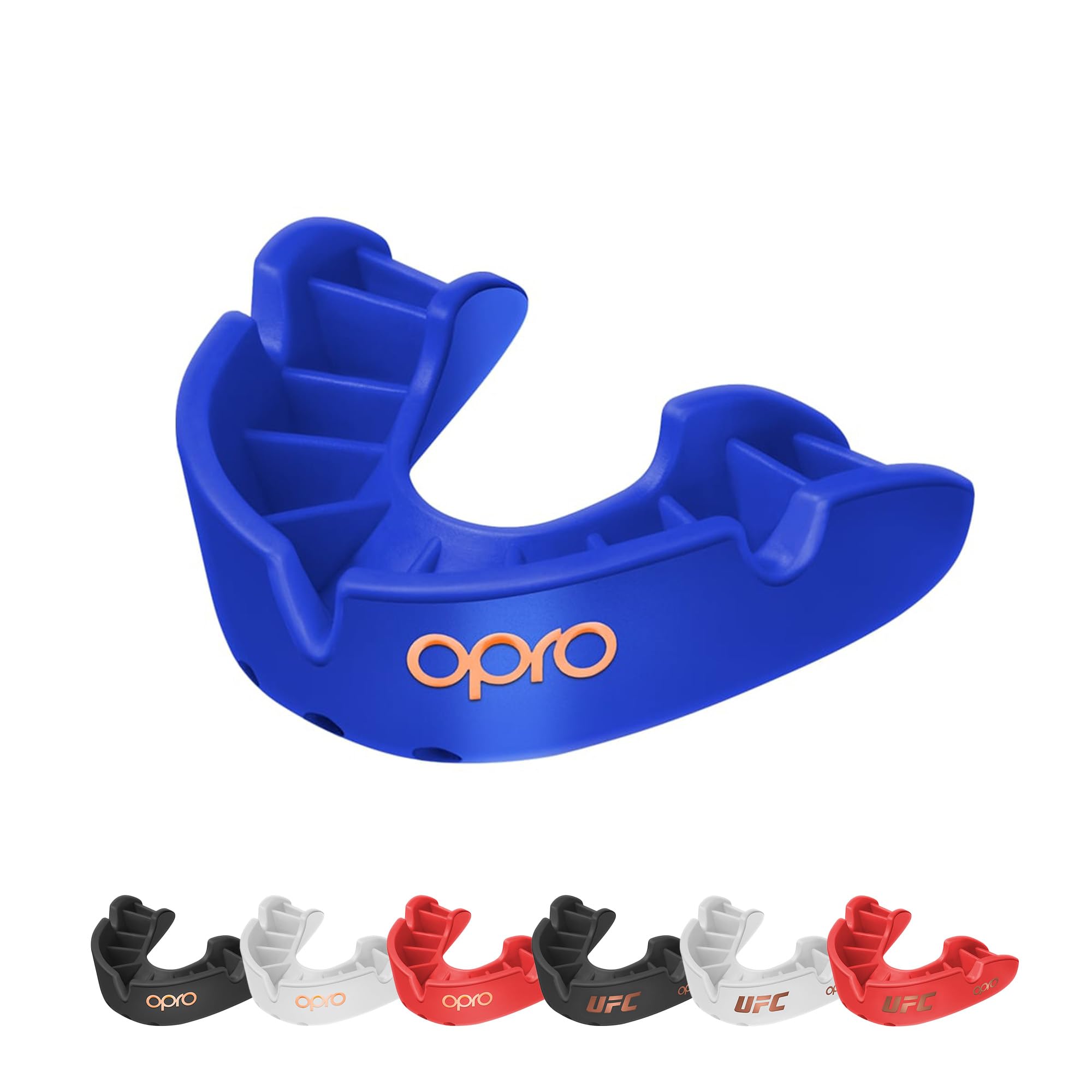 OPRO Bronze Level Mouthguard Essential Fit – Gum Shield Adult and Kids – OPRO Mouth Guard Boxing and MMA, Easy Self-Fit Gum Shield Rugby and Hockey – Enhanced Protection with Dental Warranty