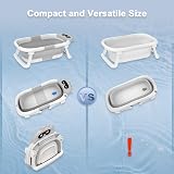 Glenmore Foldable Baby Bath Tub Grey Non Slip Support Cushion Travel Portable view 7