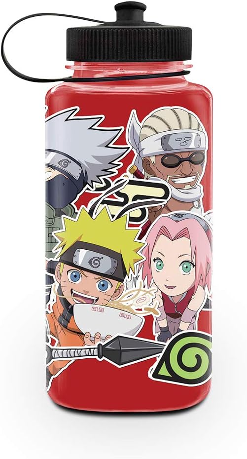 Amazon Naruto Chibi Water Bottle 32 Oz Feat Sasuke Sakura 