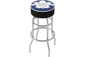Trademark Gameroom NHL Chrome Bar Stool with Swivel-Toronto Maple Leafs