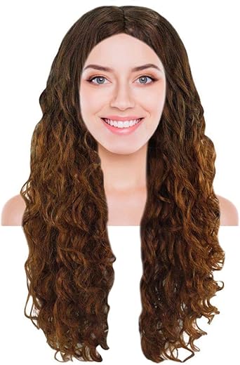 Amazon Com Eleni Foureira Brown Long Curly Wig Eurovision Song