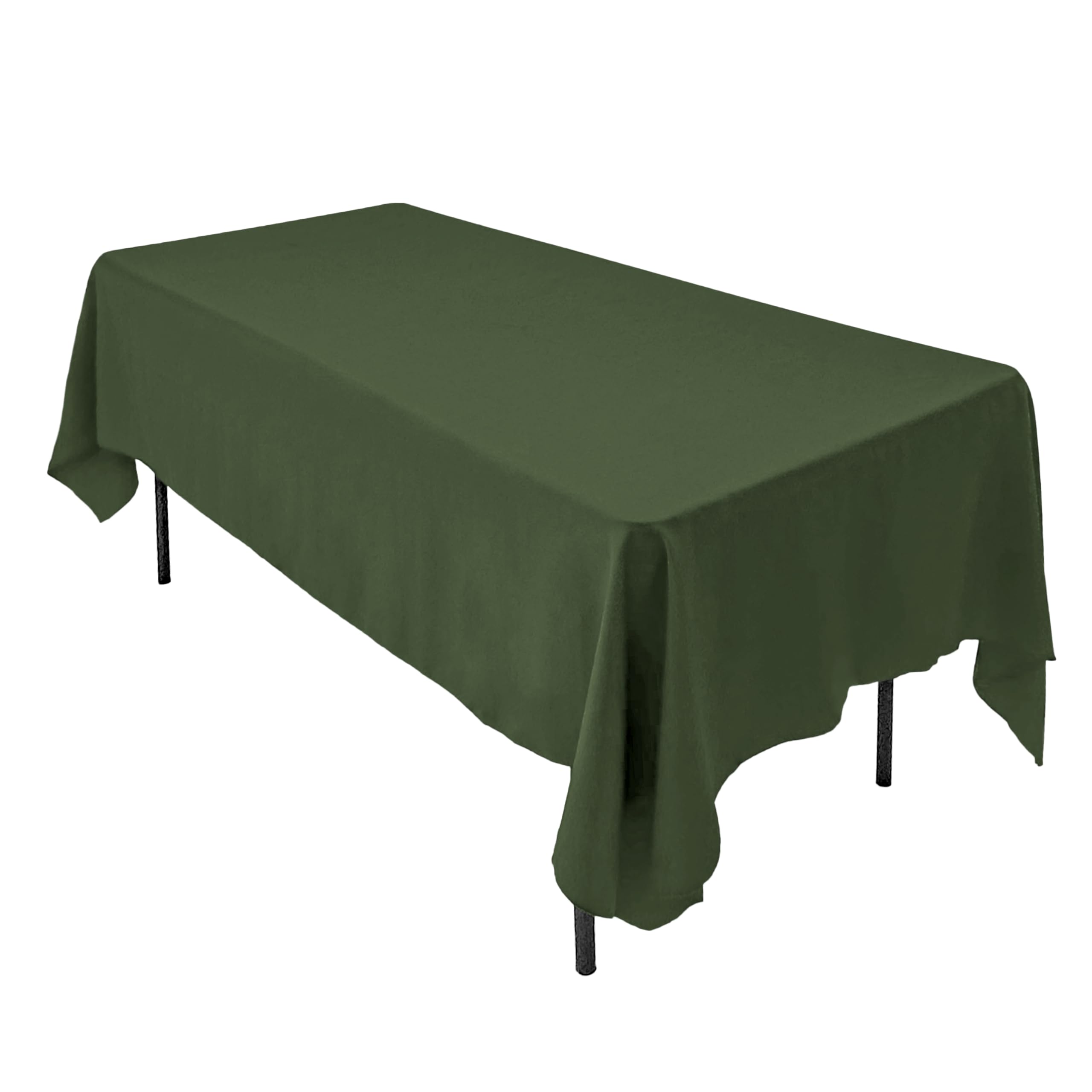 AK TRADING CO. 60 x 102-Inch Rectangular Polyester Tablecloth - Made in USA - Wrinkle-Resistant, Flame Retardant, Durable Party Table Cover, Banquet Tablecloth, Wedding Table Cover - Olive Green