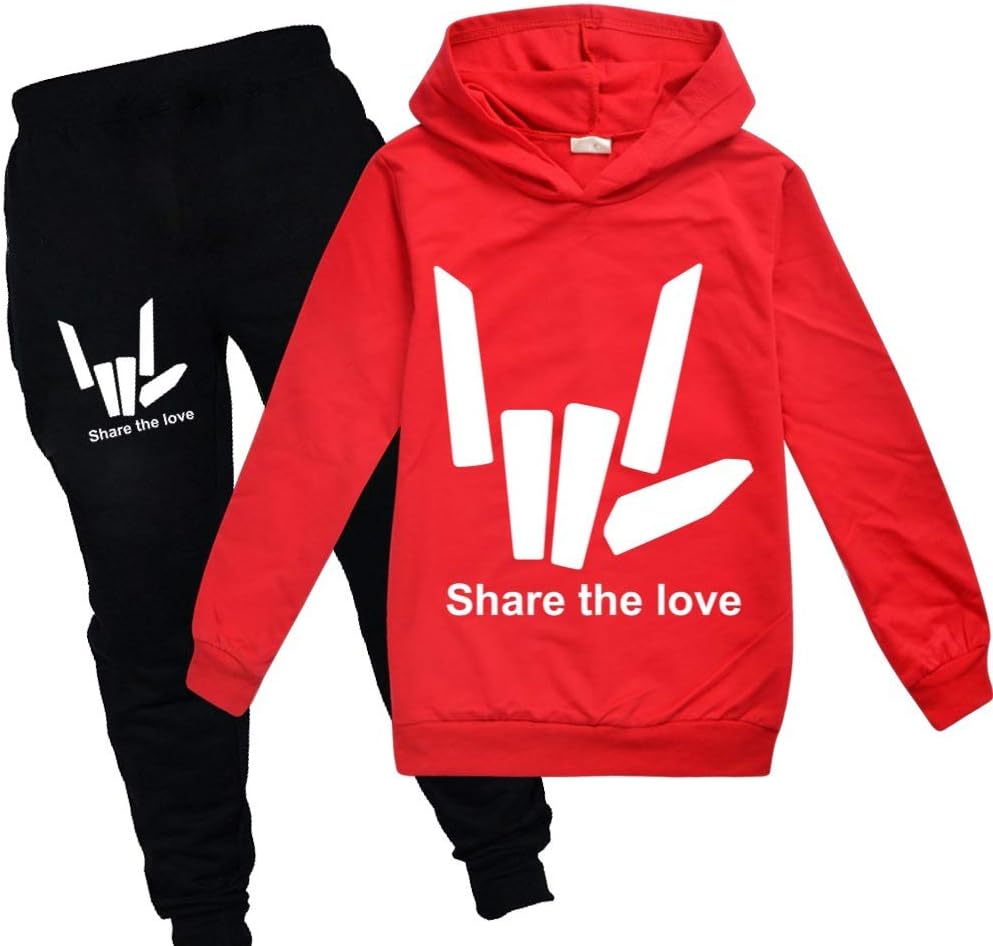 Kids Finger Hoodies Sets Toddler Hooded Sweatshirts and Pants for Teen Boy Girl