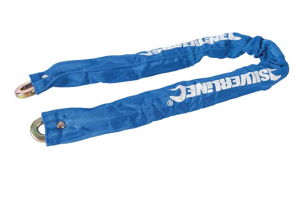 Silverline 656609 Sleeved High-Security Chain 900 mm,Blue