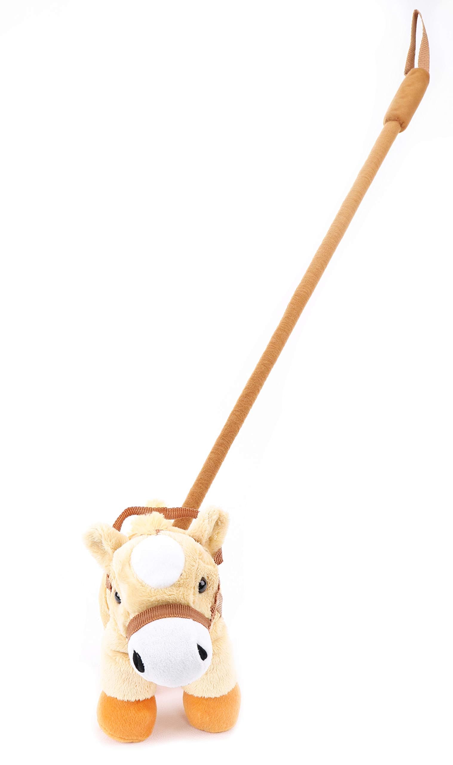 Toyland® 25cm Horse Soft Toy With Lead - Girl Toys - Farm Toys (Beige)