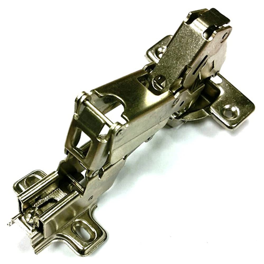 Merriway BH06229 (10 Pcs) Slide-On Kitchen Cabinet Wardrobe Hinges, Cruciform Plate Zinc Plated, Inset 35mm 190 Degree - Pack of 10 Pieces