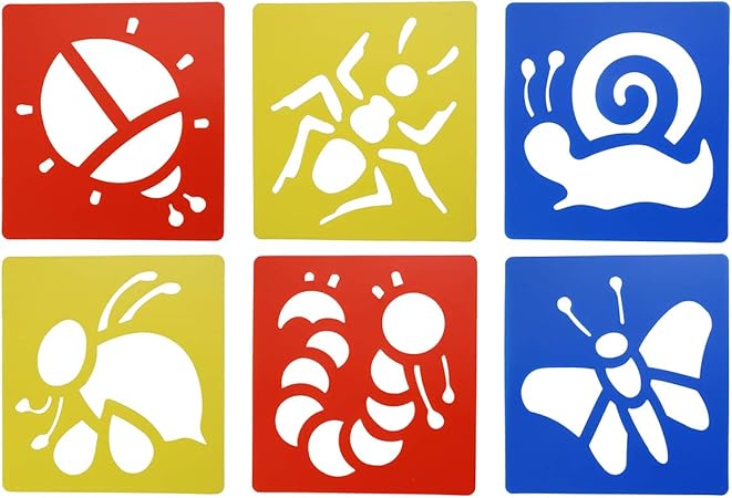 Amazon Chic Diary ステンシル シート お絵かき テンプレート 絵の具 塗り絵 Diy 制作 描画ツール 図面テンプレート 子供 小学生 動物 植物 22 お絵かき おもちゃ