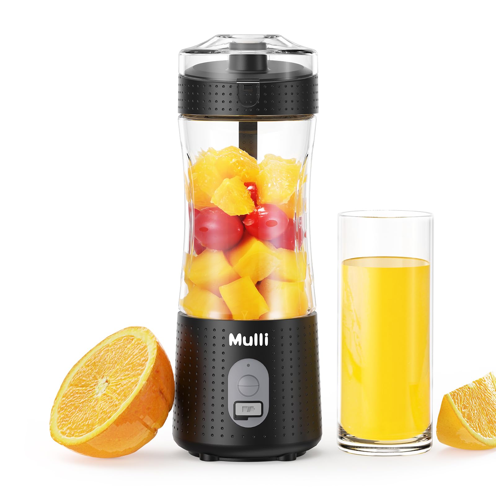 Photo 1 of ?Mulli Pro-Grade Personal Blender 18K RPM - USB-C Rechargeable Ice Crusher, Travel Blender for Gym Camping Baby Food, 13oz BPA-Free with Flip-Top Lid