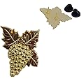 SOMM DIGI Sommelier & Grape Pin in Rose, Silver, and Gold - Elegant Wine Leaf Design