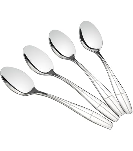 Eagrye Stainless Steel Tea Spoons 12-Piece Set - Small Dessert Spoons, 5.94" Length