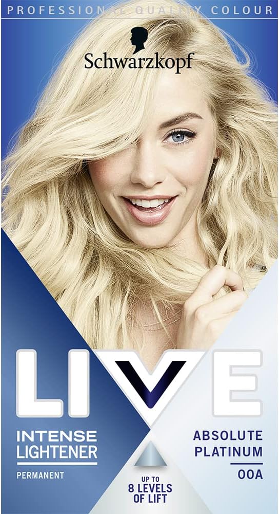 LIVE Intense Lightener Absolute Platinum 00A Blonde Bleach Kit 60ml + Booster