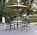 EMERIT Patio Wrought Metal Indoor Outdoor Stackable Dining Arm Chairs Set of 2,Black