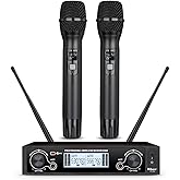 Hiberr Wireless Microphone System - Easy Voice Pickup, 300ft Range, Auto Scan, Signal Protection, 8-10 Hours of Use - for Pastors, Speakers, Conferences and Hosts (YU-A20)