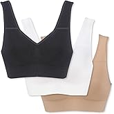 Genie Bra TLC Womens Wireless Bra - Adjustable Seamless Bra, 3 Bra Pack