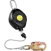 Self Retracting Lifeline 20FT Fall Protection Retractable Lanyard | Class 1 SRL, Galvanized Steel Cable, Two Internal Shock Absorber System, Construction Roofing Gear
