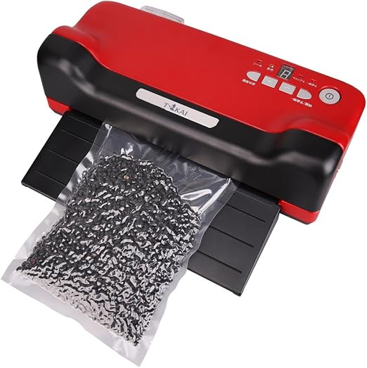 Amazon Tokai 真空パック器 専用袋不要 Pse認証 自動 マグネットロック 真空パック機 フードシーラー 一年保証 レッド 真空パック機 専用袋 オンライン通販