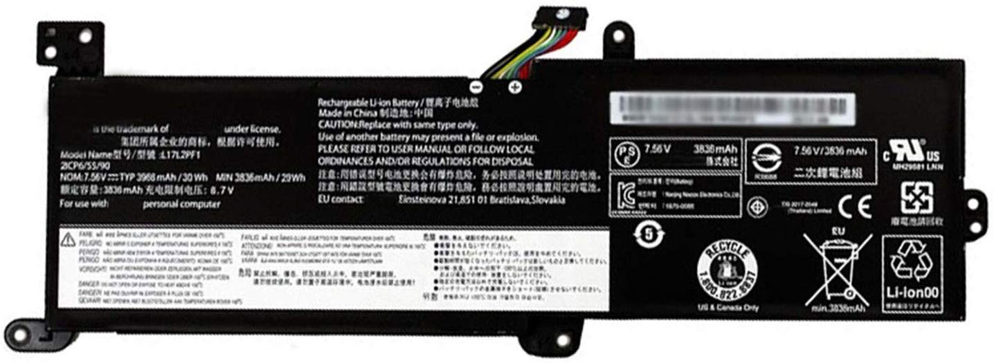 L16L2PB1 L16L2PB2 L16S2PB2 L16L2PB3 L16C2PB2 L16M2PB3 L16C2PB1 Laptop Battery Replacement for Lenovo IdeaPad 320-14AST 320-14IAP 320-14IKB 320-14ISK 320-15ABR 320-15AST 320-15IAP Series(7.56V 30Wh)