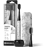 MIPOW Brush GO SlimPro i4 Electric Toothbrush Rechargeable Smart Ultra Sonic 3 Modes, Travel Case & Ceramic Dock, 60Day Batte