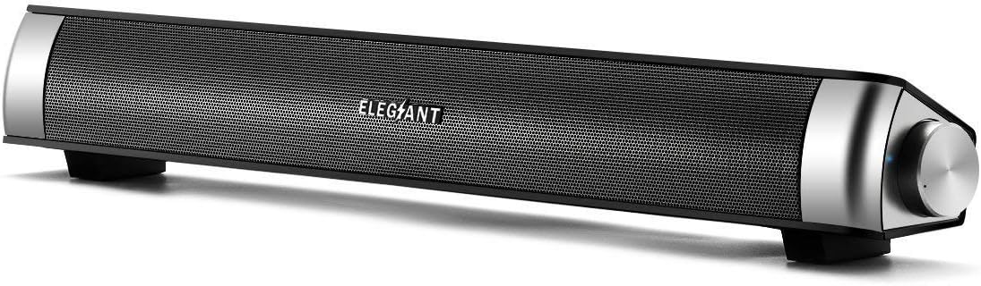 ELEGIANT Portable USB Speakers, Wired Stereo Sound Bar USB Powered Speaker Multimedia Speaker Music Player Music Sound Box for Computer Laptop Desktop PC Notebook Smartphone MP3 MP4 Walk-Man