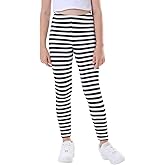 HDE Girl's Leggings Holiday Stretchy Full Ankle Length Striped Tights