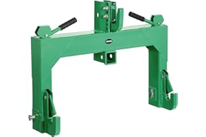 VEVOR 3-Point Quick Hitch with 2 in Receiver, 3000 Lbs Lift Capacity, 3-Pt Hitch with 5 Level Adjustable Bolt, Adaptation to Category 1 & 2 Tractor, Heavy Duty 3 Point Attachments, Green