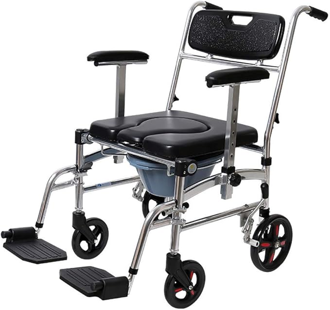 ZSEAT Chaise d'aisance à roulettes Amovible pour Chaise de Salle de Bain pour Personnes âgées ZSEAT Chaise d'aisance à roulettes Amovible pour Chaise de Salle de Bain pour Personnes âgées