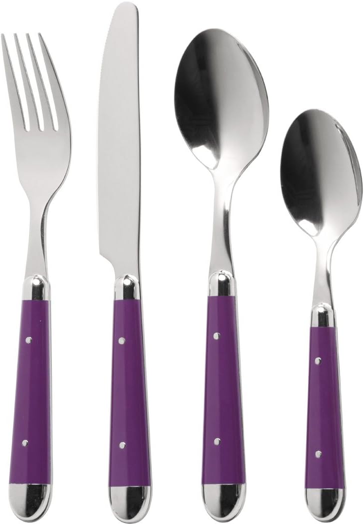 Brasserie Cutlery Set 16pc Purple Amazon.co.uk Kitchen & Home
