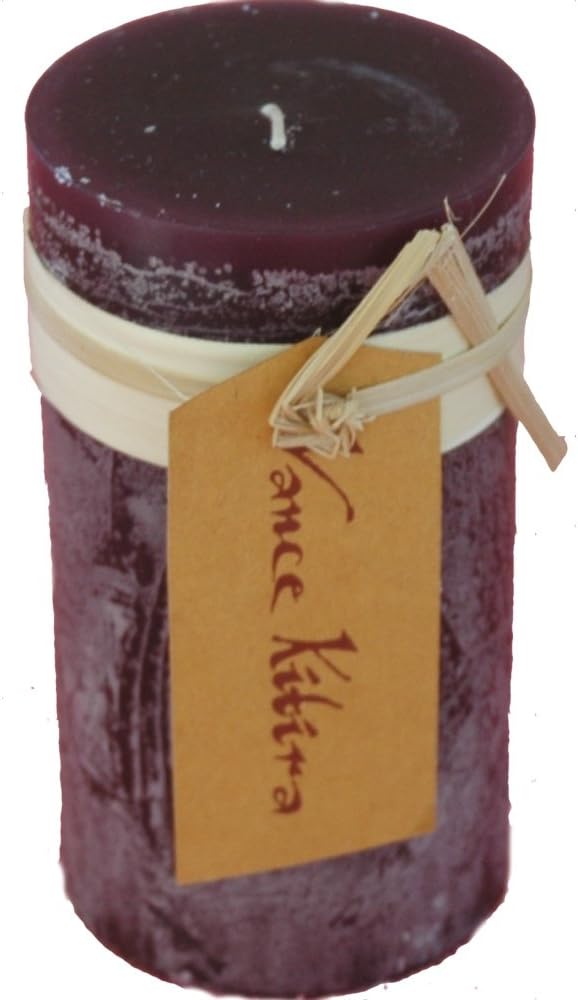 Vance Kitira Timber Collection Dark Plum Pillar Candle (2" by 4")
