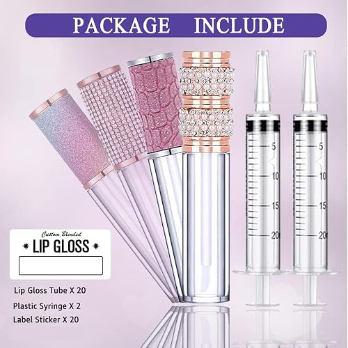 50 Stück Leere Lipgloss-Tuben 10 Ml – Goldene Kappen, Mit Spritzen & Etiketten, Für DIY-Kosmetik