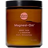 Moon Juice Magnesi-Om Magnesium Powder Supplement - Chelated Magnesium Complex + L-Theanine Blend for Rest, Relaxation & Regularity - Vegan, Non-GMO & No Sugar, Berry, 4.2 oz, 30 Servings