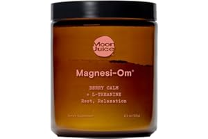 Moon Juice Magnesi-Om Magnesium Powder Supplement - Chelated Magnesium Complex + L-Theanine Blend for Rest, Relaxation & Regularity - Vegan, Non-GMO & No Sugar, Berry, 4.2 oz, 30 Servings