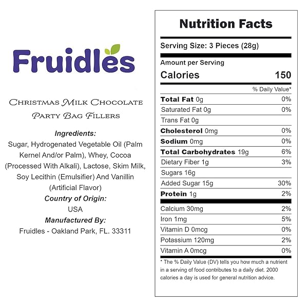 FRUIDLES CHRISTMAS ELF ON THE SHELF CHOCOLATE, MILK CHOCOLATE PARTY BAG FILLERS, INDIVIDUALLY WRAPPED FOILS, RESEALABLE BAG, DAIRY (HALF-POUND)