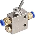 Pneumatic Valve TAC2-31V 2 Position,3 Way Toggle Mechanical Valve With 6Mm Connector For Industrial Air Control Systems