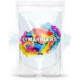 MARBLERS White Mica Powder [White Blue Pearl] 3oz (85g) | Cosmetic Grade | Epoxy Resin Pigment, Dye | Non-Toxic, Vegan, Cruelty-Free | Lip Gloss, Nails, Body Butter, Bath Bomb, Candle & Soap Making