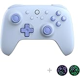 8Bitdo Ultimate 2C Hall Effect Joysticks Bluetooth Controller with Remappable L4/R4 Bumpers, 6-axis Motion Control, Rumble Vibration and Turbo Function for Switch/Switch 2 (Blue)