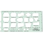Printtoo IT Data Flow Template, Flowchart Drafting Stencil for Students