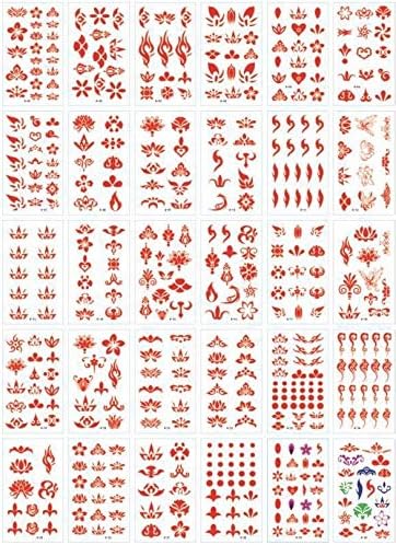 Tuzuru タトゥーシール 30枚セット ステッカー かわいい 花鈿 防水 おまけ付き