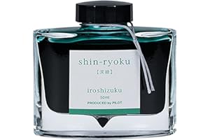 PILOT Iroshizuku Bottled Fountain Pen Ink, Shin-Ryoku, Forest Green (Dark Green) 50ml Bottle (69214)