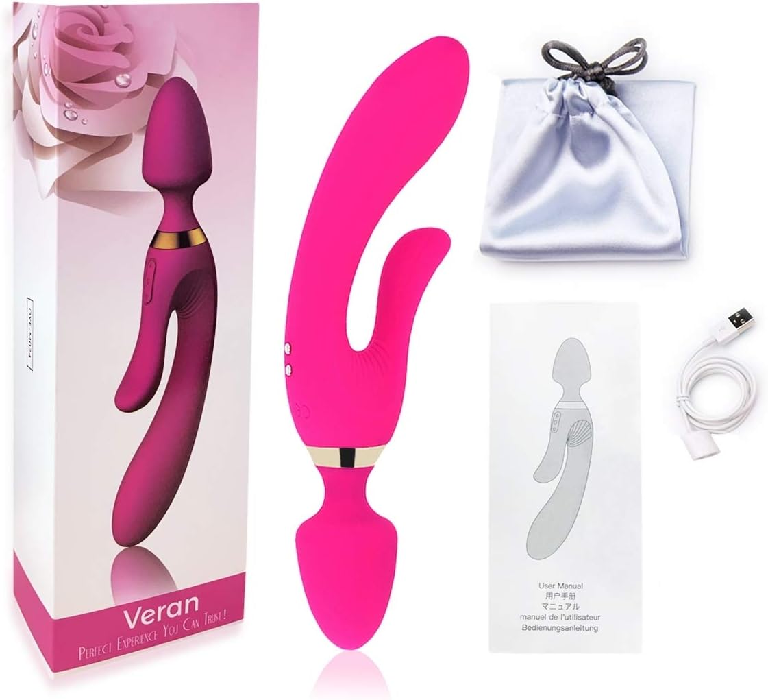 Portable Waterproof Silicone Massage Equipment -10 Mode Trigger Point Treatment Muscle Soreness -Help Shoulder and Neck Back Recovery(Pink)