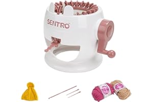 Ecueze SENTRO Knitting Machine, 22 Needle Knitting Machine, Knitting Board Rotating Double Knit Loom Machine Kits, Suitable for Adult/Child DIY Knitting Gloves,Scarves (N22)