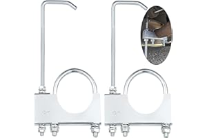 Exhaust Clamp with Hanger,2 Pcs Universal Clamp On Exhaust Hanger for 3" Car Truck Exhaust Pipe