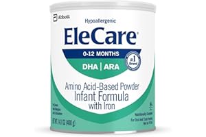 EleCare Hypoallergenic Amino Acid-Based Infant Formula, Complete Nutrition for Food Allergies and GI Conditions, Amino Acid-Based Baby Formula Powder, 14.1-oz Can