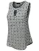 LE3NO Womens Lightweight Sleeveless Chiffon Blouse Top