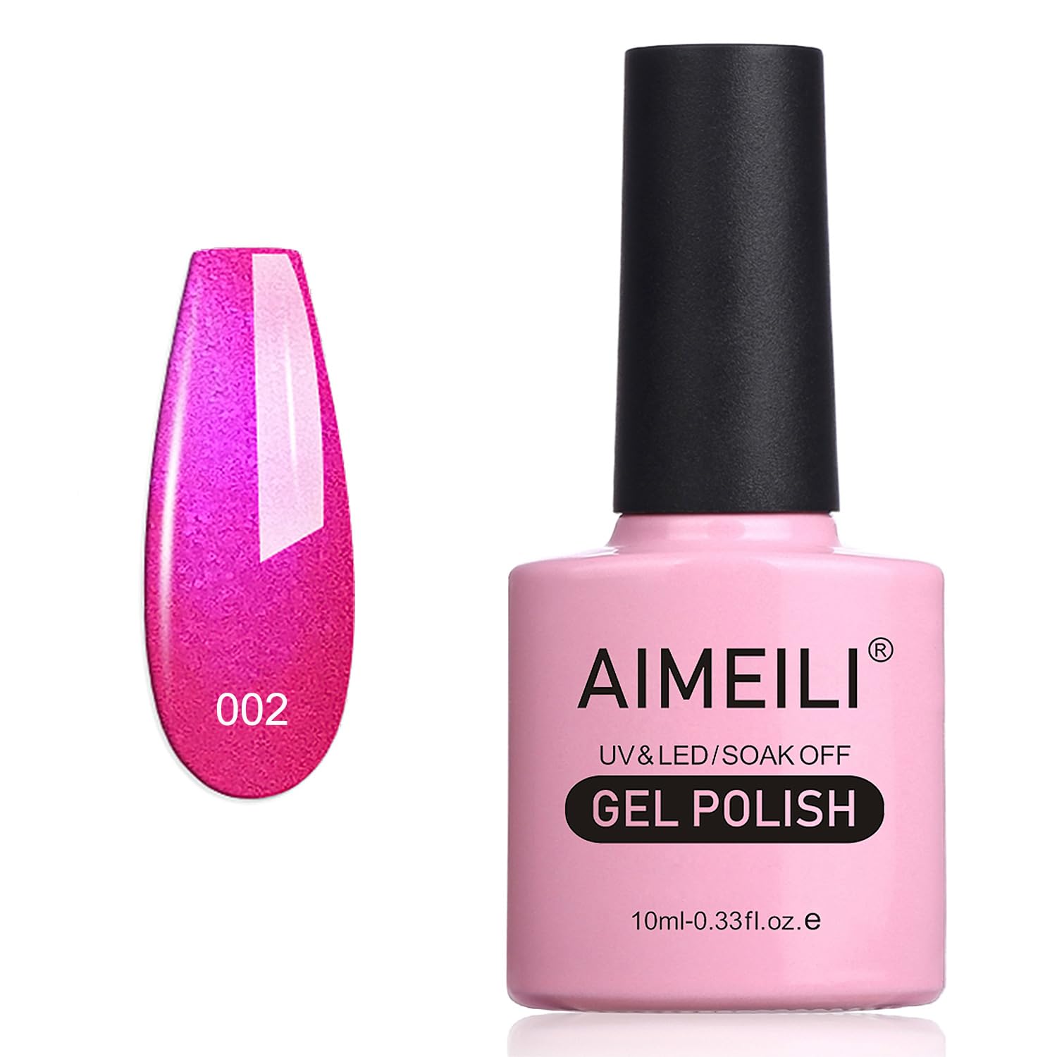 AIMEILI Red Gel Nail Polish Shimmer Soak Off UV LED Gel Varnish - Tutti Fruiti (002) 10ml