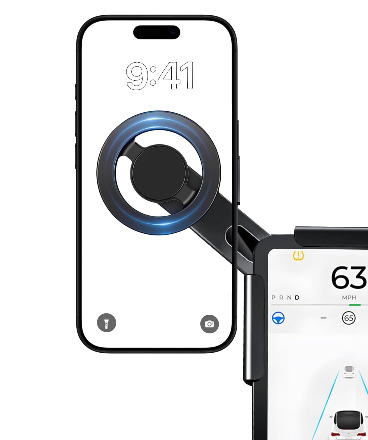 Photo 1 of Phone Mount for Tesla Model Y 3 MagSafe Car Mount ?Strongest Magnetic Power? Car Phone Holder for Tesla 3/Y/S/X/Cybertruck Screen, Fits All Phone, Tesla Model Y 3 Accessories 2025 No Glue Required