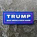 Trump Make America Great Again PVC Rubber Tactical Morale Patch – Hook Backed with Loop Fastener Backing Attachment Piece That Can Be Sewn On - Navy Blue Emblem by NEO Tactical Gear