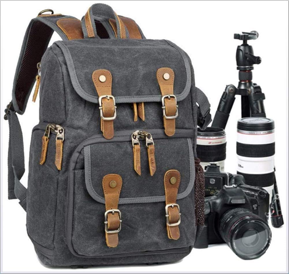 Zecti Kamera-Rucksack Wasserdicht - DSLR Fototasche Mit 15 Zoll Laptopfach & Stativhalter - Schwarz