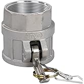 Quafwia 2 pcs Aluminum Camlock (2" part D) Cam &amp; Groove Hose Fittings, cam Lock Fittings Female Coupler x Female NPT Thread cam Lock Fittings camlock Coupling (2'')